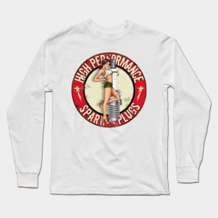 High Performance Spark Plugs - Pin Up Girl Long Sleeve T-Shirt